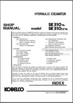 Photo 5 - Kobelco SK310III SK310LCIII Shop Manual Hydraulic Excavator S5LC0005E
