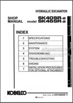 Photo 4 - Kobelco SK40SR-2 SK45SR-2 Shop And Parts Manual Excavator