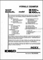 Photo 4 - Kobelco SK430III SK430LIII Shop Manual Hydraulic Excavator S5LS0005E