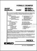 Photo 4 - Kobelco SK430III SK430LIII Shop Manual Hydraulic Excavator S5LS0005E