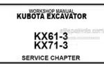 Photo 4 - Kubota KX61-3 KX71-3 Workshop Manual Service And Mechanism Chapter Excavator