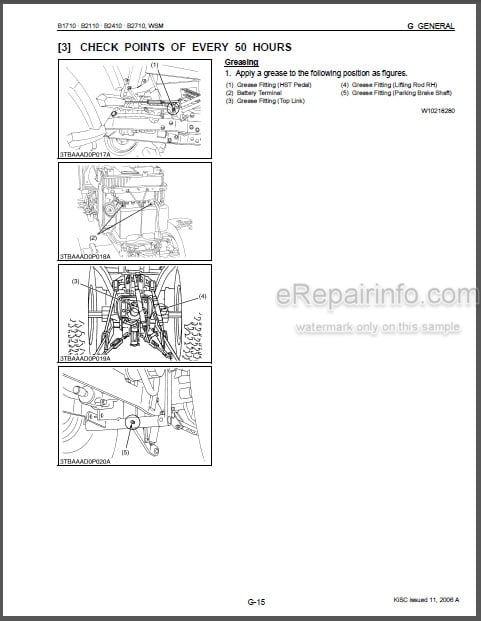 Photo 1 - Kubota B1710 B2110 B2410 B2710 Workshop Manual Tractor