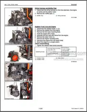 Photo 12 - Kubota B26 TL500 BT820 Workshop Manual Tractor Front Loader Backhoe