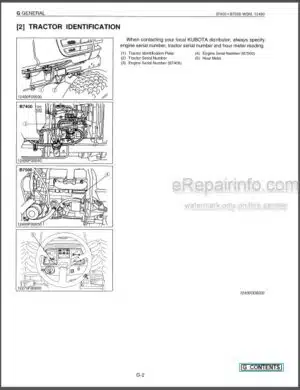 Photo 11 - Kubota B7400 B7500 Workshop Manual Tractor