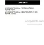 Photo 5 - Kubota F2000 F2100 F2100E F2400 Workshop And Workshop Addition Manual Mower