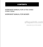 Photo 5 - Kubota G1700 G1800 G1900 G2000 Workshop Manual Mower
