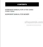 Photo 5 - Kubota G1700 G1800 G1900 G2000 Workshop Manual Mower