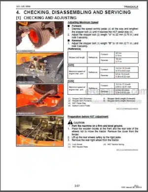 Photo 1 - Kubota G23 G26 Workshop Manual Ride On Mowers