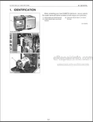 Photo 4 - Kubota GL7000-CAN GL11000-CAN Workshop Manual Diesel Generator