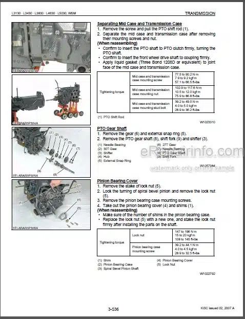 Photo 1 - Kubota L3130 L3430 L3830 L4630 L5030 Workshop Manual Tractor