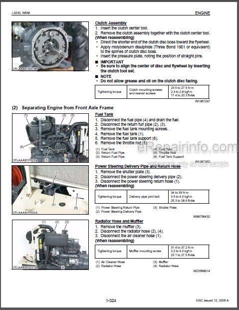 Photo 1 - Kubota L3200 Workshop Manual Tractor