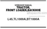 Photo 5 - Kubota L45 TL1000A BT1000A Workshop Manual Tractor Front Loader Backhoe