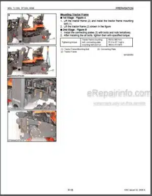 Photo 1 - Kubota M59 TL1350 BT1200 Workshop Manual Tractor Front Loader Backhoe