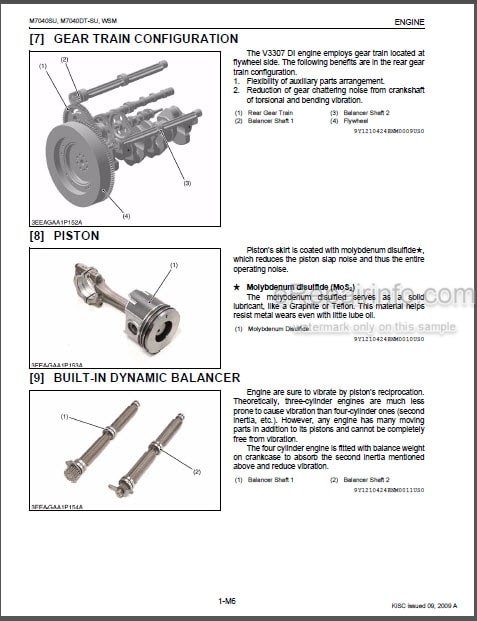 Photo 1 - Kubota M7040SU Workshop Manual Tractor