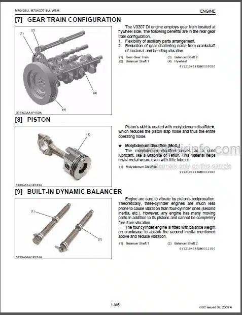 Photo 1 - Kubota M7040SU Workshop Manual Tractor