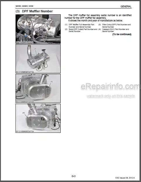 Photo 1 - Kubota M8560 M9960 Workshop Manual Tractor