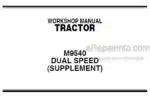 Photo 4 - Kubota M9540 Dual Speed Workshop Supplement Manual Tractor