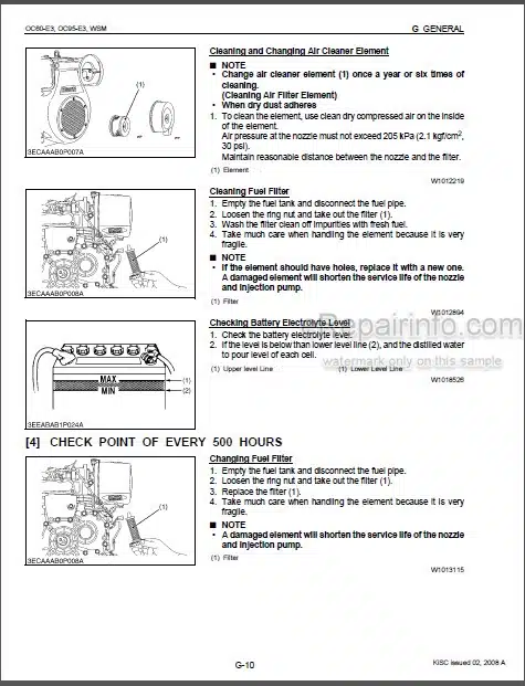 Photo 1 - Kubota OC60-E3 OC95-E3 Workshop Manual Diesel Engine