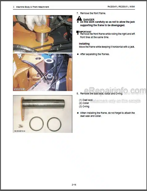 Photo 1 - Kubota R4520S R420A R520S R520A Workshop Manual Service Chapter Wheel Loader