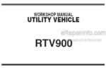 Photo 5 - Kubota RTV900 Workshop Manual Utility Vehicle
