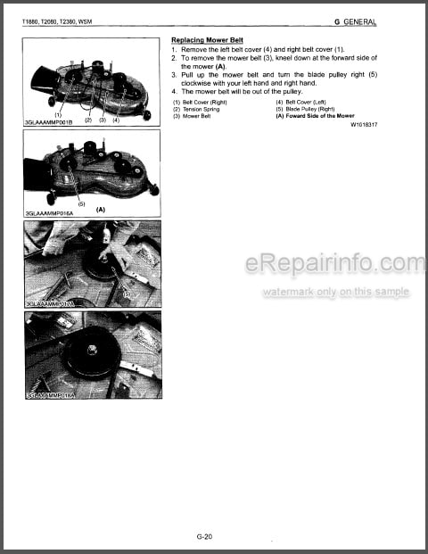 Photo 1 - Kubota T1880 Workshop Manual Garden Tractor