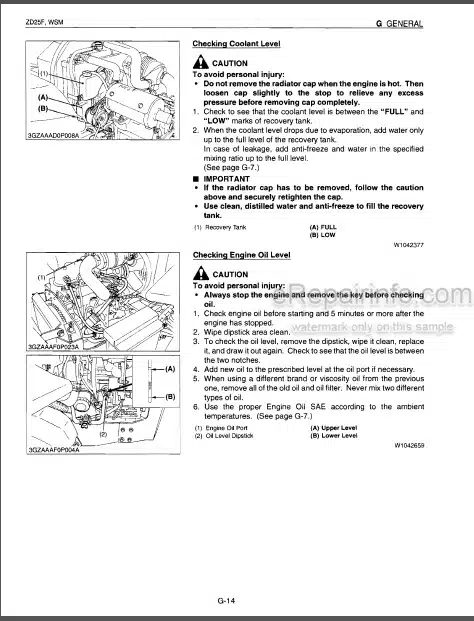 Photo 1 - Kubota ZD25F Workshop Manual Early Zero Turn Mower