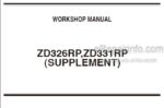 Photo 4 - Kubota ZD326RP ZD331RP Workshop Supplement Manual Mower