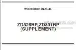 Photo 4 - Kubota ZD326RP ZD331RP Workshop Supplement Manual Mower