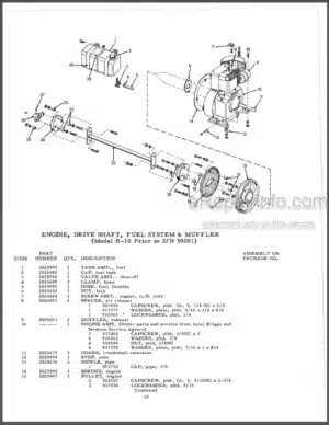 Photo 2 - Allis Chalmers B Series-B-1 B-10 B-12 Big Ten Parts Catalog Tractor