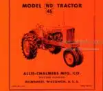 Photo 4 - Allis Chalmers WD WD-45 Service And Operating Instruction Manual Tractor