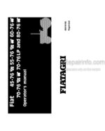 Photo 4 - Fiat 45-76 55-76 60-76 70-76 70-76LP 80-76 Operators Manual Tractor 06910166