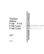 Photo 4 - Fiat F New Winner F100, F115, F130 TURBO, F140 TURBO Operators Manuals Tractor 06910288