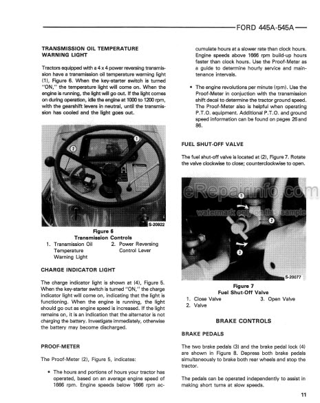Photo 1 - Ford 445A 545A 745 Operators Manual Industrial Tractor Loader 42044520