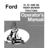 Photo 4 - Ford 51 61 66 Operators Manual Rider Mower Tractor 42005131