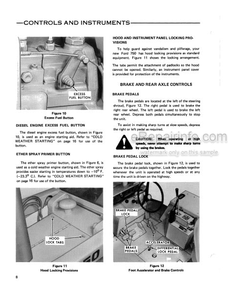 Photo 1 - Ford 750 Operators Manual Tractor Loader Backhoe 42075010