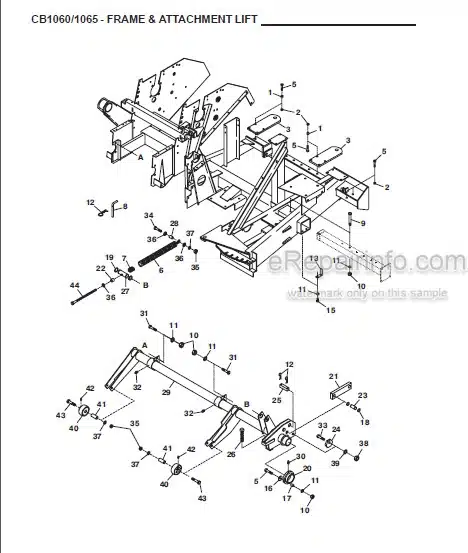 Photo 1 - Gehl 1060 1065 Parts Manual Forage Harvesters 907521
