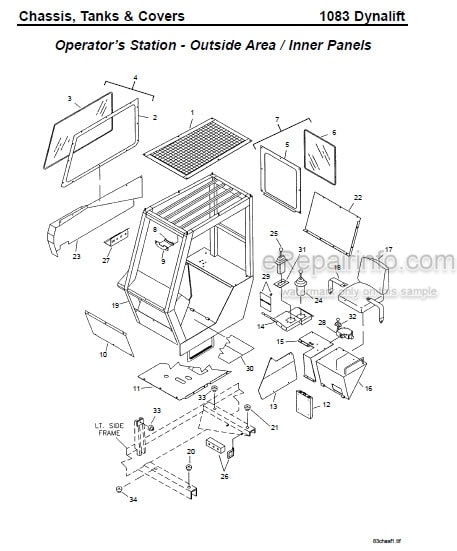 Photo 1 - Gehl 1083 Dynalift Parts Manual Telescopic Forklift 907366