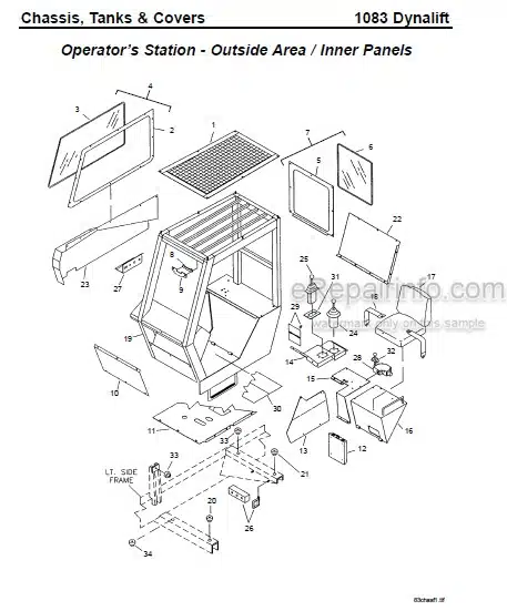 Photo 1 - Gehl 1083 Dynalift Parts Manual Telescopic Forklift 907366