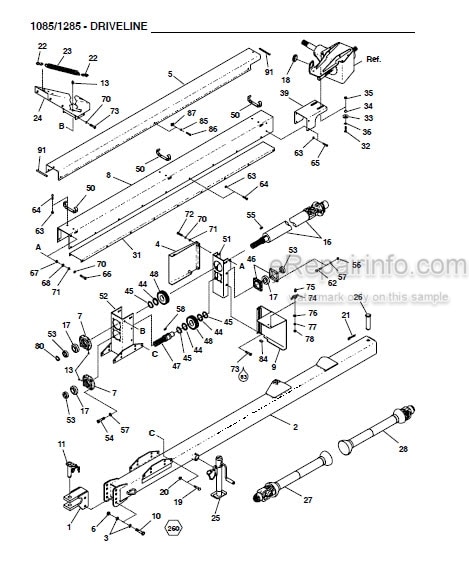 Photo 1 - Gehl 1085 1285 Parts Manual Forage Harvester 908157