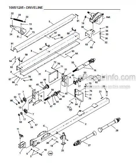 Photo 1 - Gehl 1085 1285 Parts Manual Forage Harvester 908157