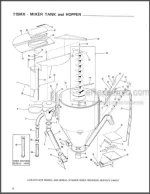 Photo 12 - Gehl 115MX Service Parts Manual Mix-All Feedmaker With Attachments 045407