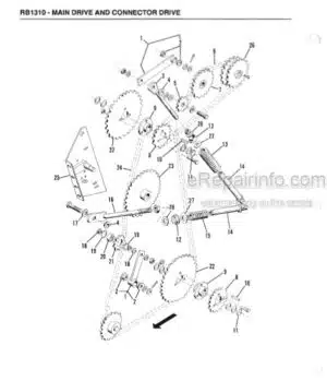 Photo 1 - Gehl 1310 Parts Manual Fixed Chamber Round Baler 906075