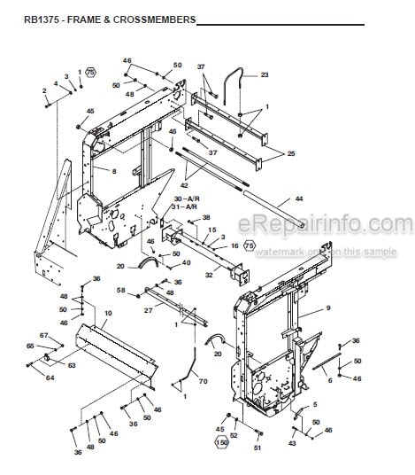 Photo 1 - Gehl 1375 Parts Manual Variable Chamber Round Baler 908172