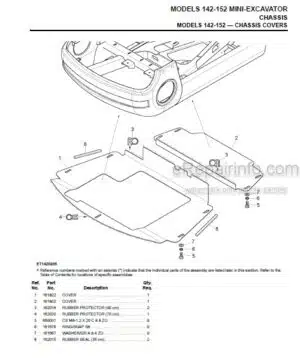 Photo 11 - Gehl 142 152 Parts Manual Mini Compact Excavator 908538