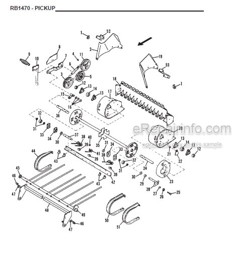 Photo 1 - Gehl 1470 Parts Manual Variable Chamber Round Baler 908006