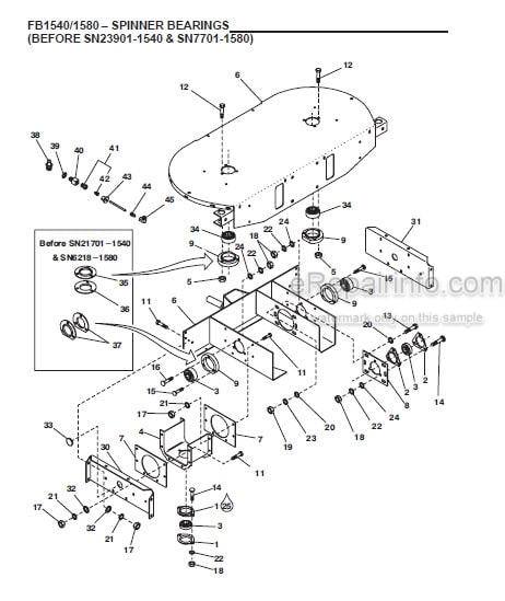 Photo 1 - Gehl 1540 1580 Parts Manual Forage Blower 907570