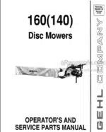 Photo 5 - Gehl 160 140 Operators And Service Parts Manual Disc Mower 904518