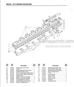 Photo 8 - Gehl 165 Service Parts Manual Disc Mower 906558