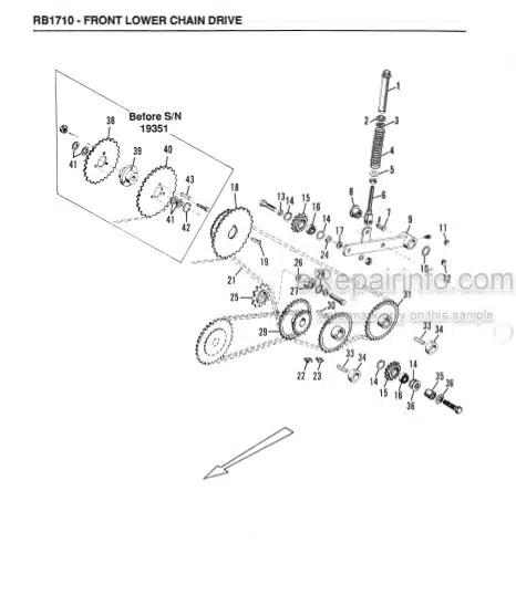 Photo 1 - Gehl 1710 Service Parts Manual Fixed Chamber Round Baler 906076