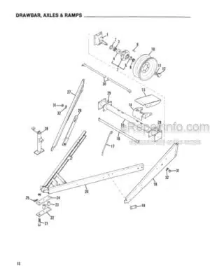 Photo 2 - Gehl 1865 Service Parts Manual Variable Chamber Round Baler 904114